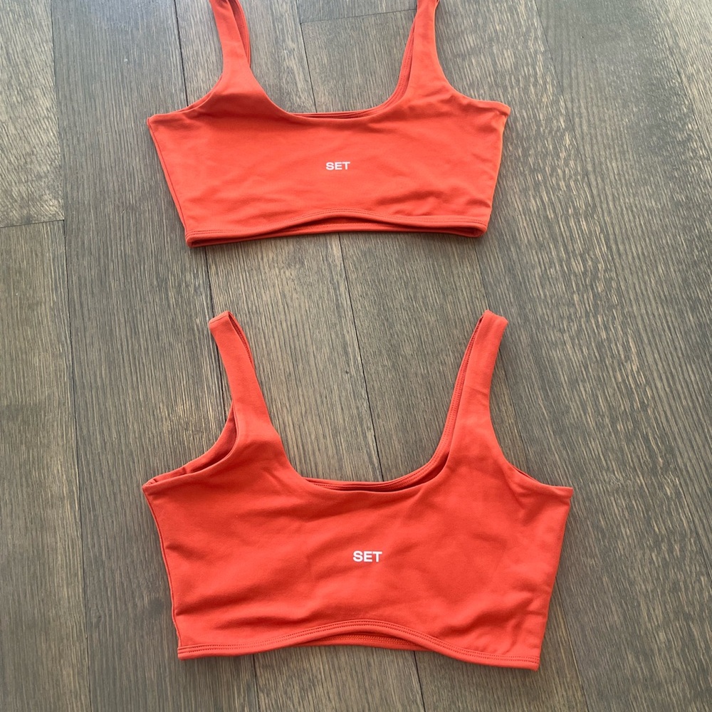 SET Vibrant Red Sports Bra Duo